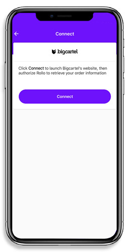 BigCartel 5 Connect BigCartel to Rollo App for shipping discounts, label printing, shipping label support, and more