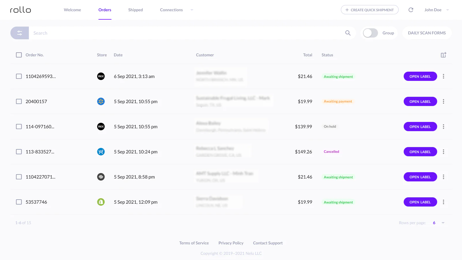 Tracking Notifications: Keeping Customers In The Loop! 4 Orders Dashboard from Rollo app.