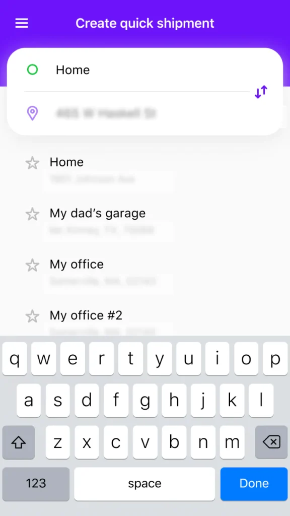 Tracking Notifications: Keeping Customers In The Loop! 2 screenshot of quick shipment using Rollo app.