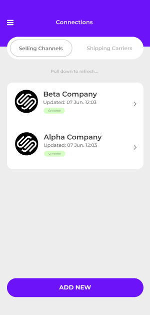 Squarespace 6 Mobile - Rollo Ship - Import and Manage Squarespace Orders